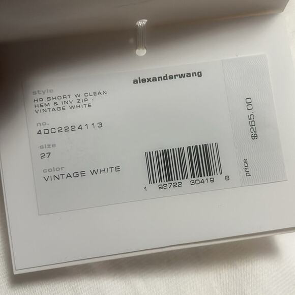 ALEXANDER‎ WANG SHORTY HIGH RISE VINTAGE WHITE SHORTS SIZE 27 - Picture 7 of 11